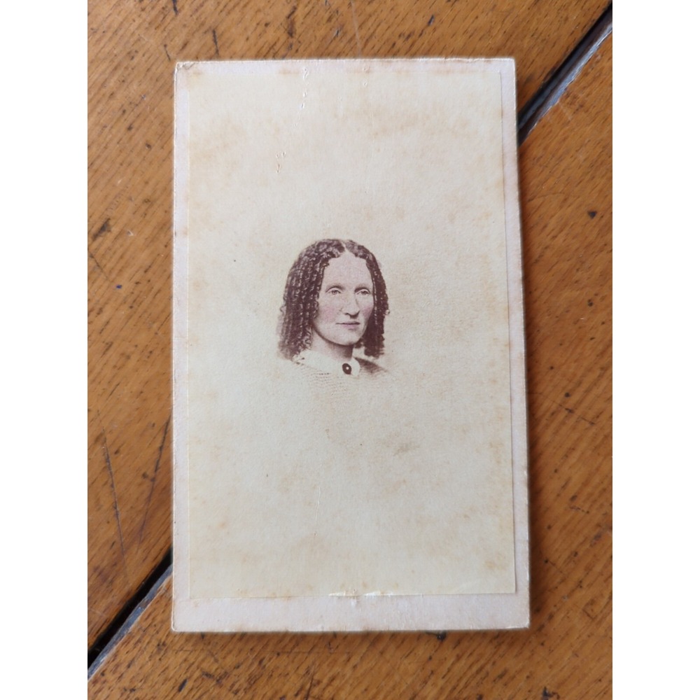 Antique Cabinet Card Lady Woman Photo 1800s Victorian Portrait Boston Mass